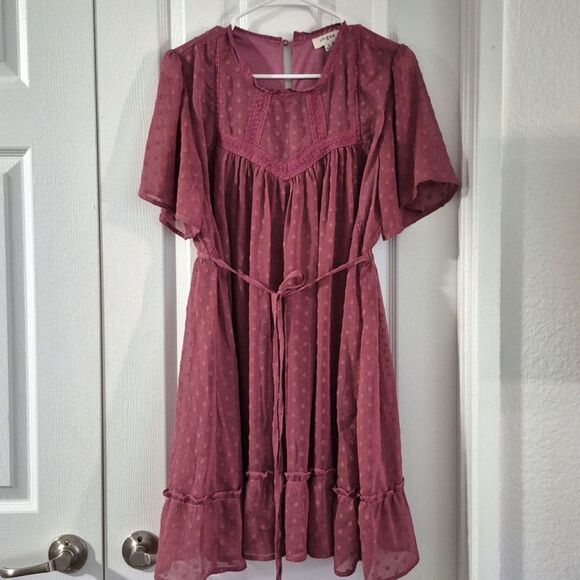 💲1️⃣0️⃣ Bundled ✔️Umgee Swiss Dot Purple Pink Mini Sz M runs Big - Picture 1 of 7